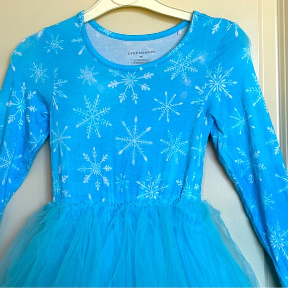 5/6 Little Snuggles Bamboo Snowflake Tulle Dress - Picture 2 of 5